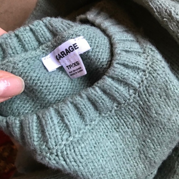 sage green soft sweater - Picture 3 of 3